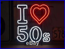 New I Love 50's Back To Arcade Vintage Neon Sign 20x16 Ship From USA