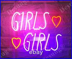 New Three Girls Neon Sign Light Lamp Wall Decor Glass Artwork Party Gift Bar