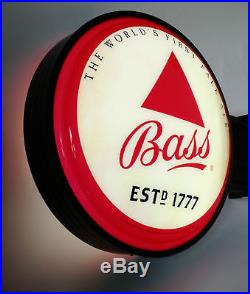 New Vintage Bass Ale LIGHT UP Neon / LED Beer Pub Bar Sign HUGE 24 inch Sign