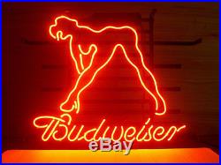 New Vintage Beer Gogo Dancer Real Glass Neon Light Beer Lager Bar Sign