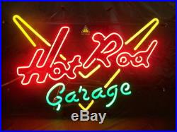 New Vintage Car Hot Rod Garage Beer Bar Real Glass Neon Light Sign 20