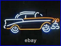 New Vintage Old Car Garage Lamp Neon Sign 17x14 Artwork Glass Wall Decor