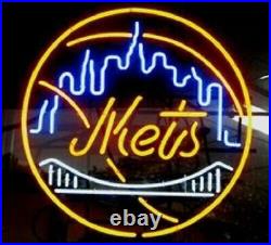 New York Mets Vintage Neon Sign Real Glass Eye-catching Neon Wall Sign