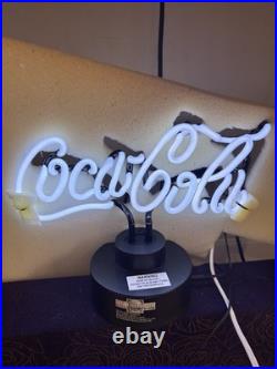 New vintage Coca Cola Coke Table Top neon sign lights up beatuful! With Stand