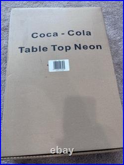 New vintage Coca Cola Coke Table Top neon sign lights up beatuful! With Stand
