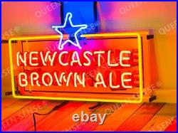 Newcastlee Ale Neon Sign Vintage Style Font Glass Acrylic Printed Artwork