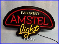 Nice Vintage Amstel Light Beer Neo Neon Light Up Sign Heineken Netherlands