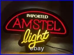 Nice Vintage Amstel Light Beer Neo Neon Light Up Sign Heineken Netherlands