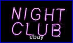 Night Club Purple Glass Pub Artwork Vintage Boutique Neon Light Sign Decor 13