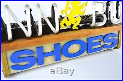 Nunn-Bush Shoe Neon Sign Advertisement Union Vintage Lighted Men's-Clothing Old