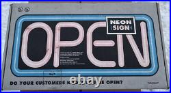 OPEN BUSINESS SIGN Fallon NEW VTG Unopened BOX 1998 BLUE BORDER NEON BRIGHT NOS