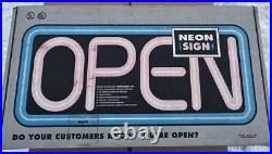 OPEN BUSINESS SIGN Fallon NEW VTG Unopened BOX 1998 BLUE BORDER NEON BRIGHT NOS