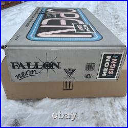 OPEN BUSINESS SIGN Fallon NEW VTG Unopened BOX 1998 BLUE BORDER NEON BRIGHT NOS