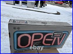 OPEN BUSINESS SIGN Fallon NEW VTG Unopened BOX 1998 BLUE BORDER NEON BRIGHT NOS OPEN BUSINESS SIGN Fallon NEW VTG Unopened BOX 1998 BLUE BORDER NEON BRIGHT NOS