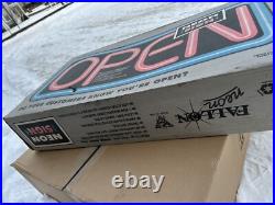 OPEN BUSINESS SIGN Fallon NEW VTG Unopened BOX 1998 BLUE BORDER NEON BRIGHT NOS
