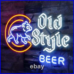 Old Style Beer Bar Neon Light Sign Pub Store Canteen Vintage Man Cave Wall Party