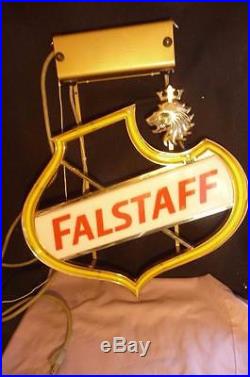 Older Falstaff Neon Light Sign Lion WORKING VINTAGE BEER BAR NEON SIGN