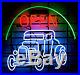 Open Car Vintage Auto Neon Sign Real Glass Light Tube Gameroom Beer Bar Pub