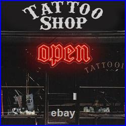 Open Flex Neon Sign 26x8 Light Man Cave Vintage Display Shop Open Wall Decor