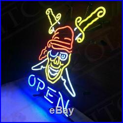 Open Man Cave Art Bontique Store Pub Club Vintage Beer Bar Party Neon Light Sign