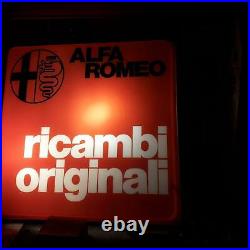 Original ALFA ROMEO Sign Service NOS Vintage 1960's Dealership OEM Neon Lighted
