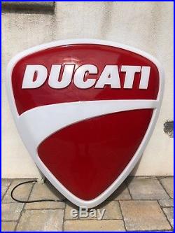 Original DUCATI Lighted Sign Neon Service Dealership Vintage Bike Motorcycle