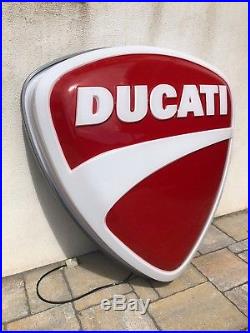 Original DUCATI Lighted Sign Neon Service Dealership Vintage Bike Motorcycle