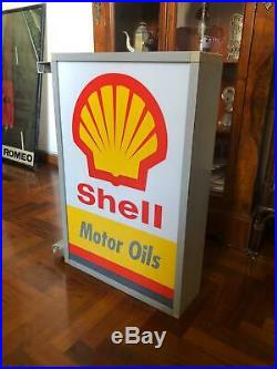 Original SHELL MOTOR OIL Lighted Sign Neon Vintage NOS 1980s Ferrari Gas petrol