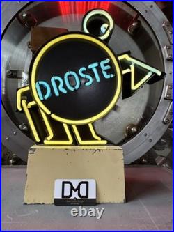 Original Vintage Droste Mannetje Neon Sign Dutch Chocolate Advertising Scarce