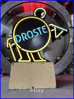 Original Vintage Droste Mannetje Neon Sign Dutch Chocolate Advertising Scarce