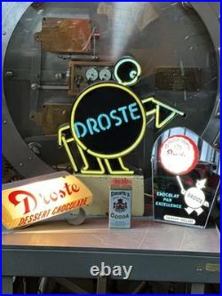 Original Vintage Droste Mannetje Neon Sign Dutch Chocolate Advertising Scarce