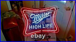 Original Vintage Miller High Life Light Neon Beer Sign