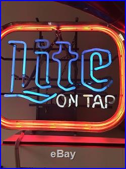 Original Vintage Miller Lite On Tap Neon Beer Sign FranceFormer