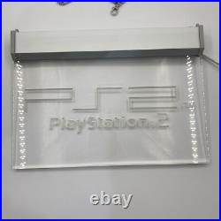 PS2 Sony PlayStation 2 Vintage Official Store Display Sign Works Lights Hangs