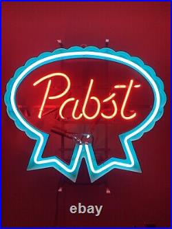 Pabst Blue Ribbon Beer Neon Light Sign 21x 20.5 Vintage PBR. 1983. Bar / Pub Pabst Blue Ribbon Beer Neon Light Sign 21x 20.5 Vintage PBR. 1983. Bar / Pub