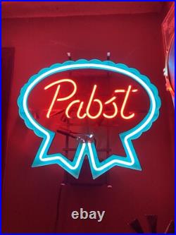 Pabst Blue Ribbon Beer Neon Light Sign 21x 20.5 Vintage PBR. 1983. Bar / Pub Pabst Blue Ribbon Beer Neon Light Sign 21x 20.5 Vintage PBR. 1983. Bar / Pub