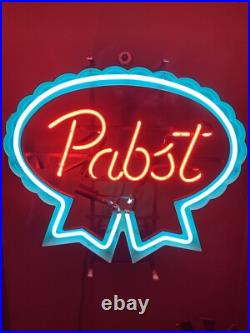 Pabst Blue Ribbon Beer Neon Light Sign 21x 20.5 Vintage PBR. 1983. Bar / Pub Pabst Blue Ribbon Beer Neon Light Sign 21x 20.5 Vintage PBR. 1983. Bar / Pub