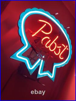 Pabst Blue Ribbon Beer Neon Light Sign 21x 20.5 Vintage PBR. 1983. Bar / Pub Pabst Blue Ribbon Beer Neon Light Sign 21x 20.5 Vintage PBR. 1983. Bar / Pub