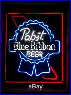 Pabst Blue Ribbon Beer Neon Sign Bistro Pub Club Light Man Cave Vintage Patio