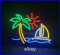Palm Tree Sun Boat Neon Signs Vintage Style Glass Bar Shop Room Wall Lamp 19 Palm Tree Sun Boat Neon Signs Vintage Style Glass Bar Shop Room Wall Lamp 19