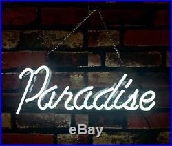 Paradise Pub Decor Neon Sign Porcelain Beer Vintage Custom Boutique Artwork