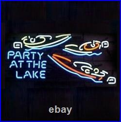 Party At The Lake Neon Sign Vintage Awesome Gift Neon Craft Display Real Glass