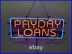Payday Loans Wall Decor Glass Window Glass Neon Sign Vintage