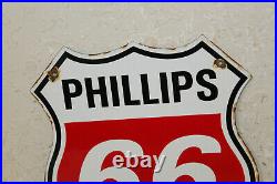 Phillips 66 Oil Vintage Style Porcelain Signs Gas Pump Plate Man Cave Station
