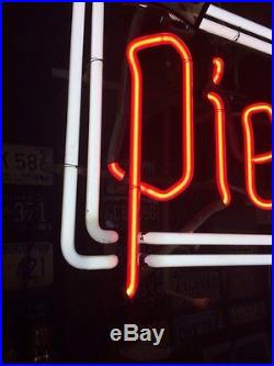 Piels Neon Sign Vtg 60s Rare Red White Bar Crown Working Orig