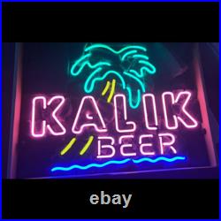 Pink KALIK BEER Bar Store Real Glass Custom 16x13 Neon Sign Vintage
