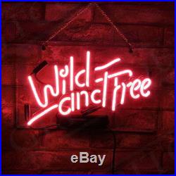 Pink Wild And Free Gift Custom Beer Vintage Store Porcelain Boutique Neon Sign