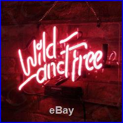 Pink Wild And Free Gift Custom Beer Vintage Store Porcelain Boutique Neon Sign