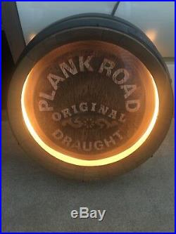 Plank Road Original Draught Beer Neon Light Sign Barrel Keg Vintage Man Cave