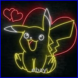 Pocket Monster LED Neon Sign 30x26 Light Man Cave Beer Bar Vintage Wall Decor